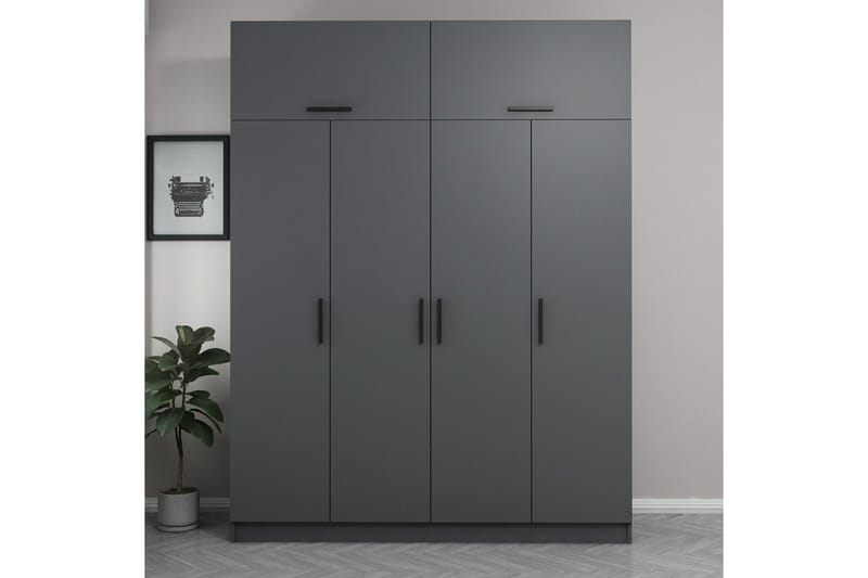 Fruitland Garderobe 180 cm - Antrasitt - Oppbevaring - Klesoppbevaring - Garderober & garderobesystem