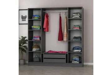 Fruitland Garderobe 180 cm - Antrasitt - Oppbevaring - Klesoppbevaring - Garderober & garderobesystem