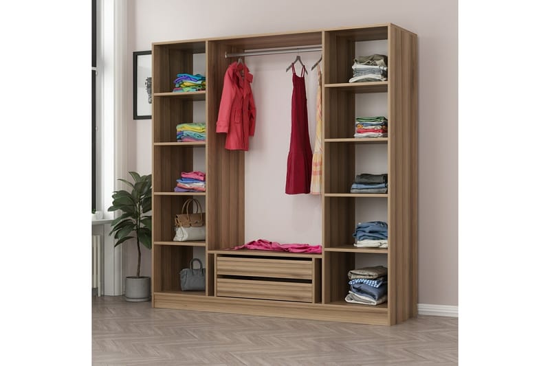 Fruitland Garderobe 180 cm - Antrasitt - Garderober & garderobesystem - Garderobeskap & klesskap