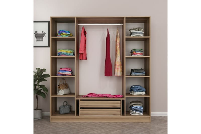 Fruitland Garderobe 180 cm - Antrasitt - Garderober & garderobesystem - Garderobeskap & klesskap