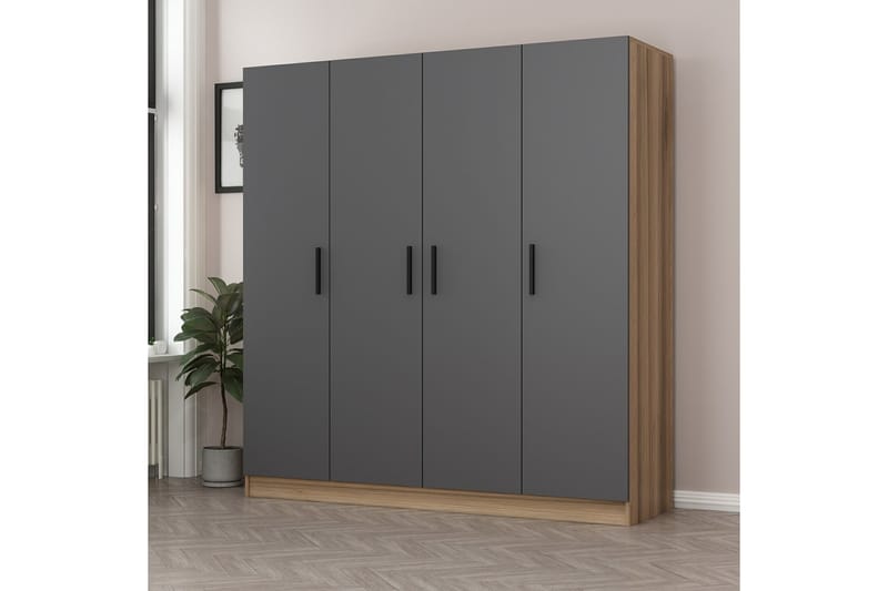 Fruitland Garderobe 180 cm - Antrasitt - Oppbevaring - Klesoppbevaring - Garderober & garderobesystem