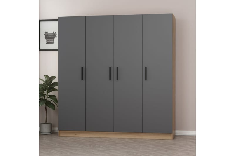 Fruitland Garderobe 180 cm - Antrasitt - Garderober & garderobesystem - Garderobeskap & klesskap