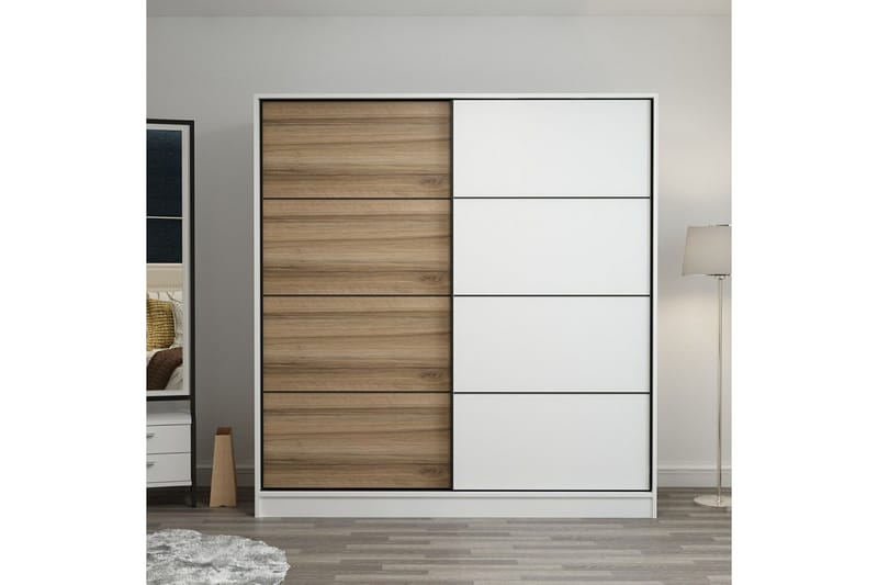 Fruitland Garderobe 180 cm, Brun/Hvit