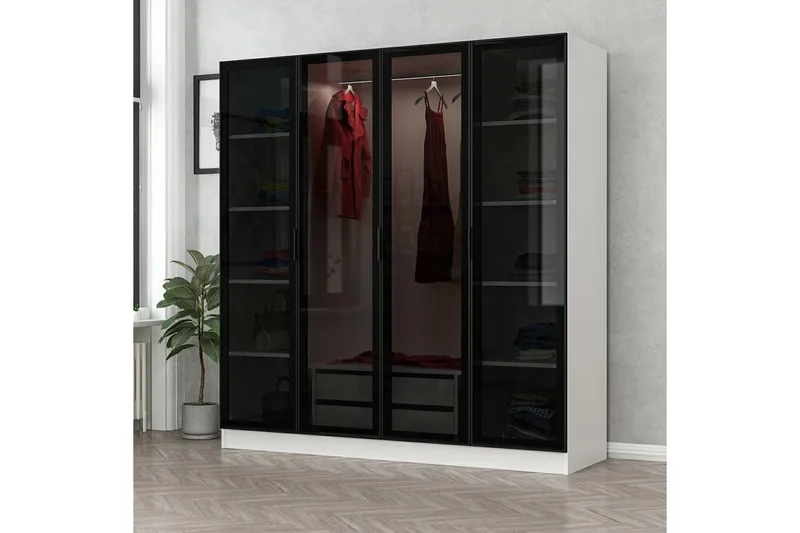 Hvit Fruitland Garderobe 180 cm