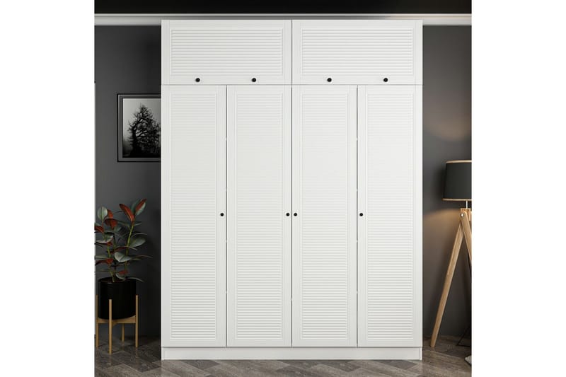 Fruitland Garderobe 180 cm - Hvit - Garderober & garderobesystem - Garderobeskap & klesskap