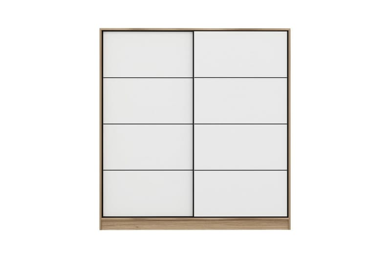 Fruitland Garderobe 180 cm - Hvit/eik - Oppbevaring - Klesoppbevaring - Garderober & garderobesystem