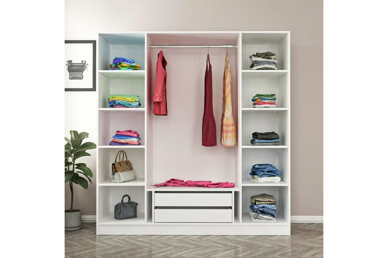 Fruitland Garderobe 180 cm - Valnøtt - Oppbevaring - Klesoppbevaring - Garderober & garderobesystem