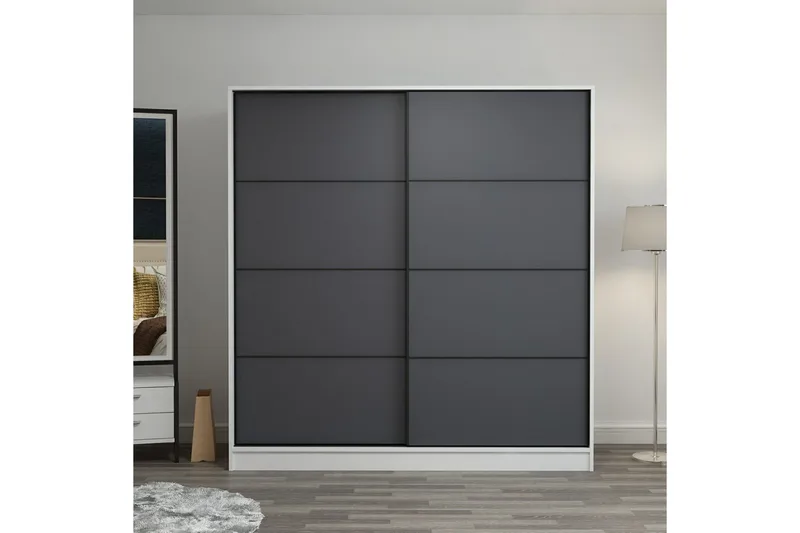 Fruitland Garderobe 220 cm - Antrasitt - Oppbevaring - Klesoppbevaring - Garderober & garderobesystem