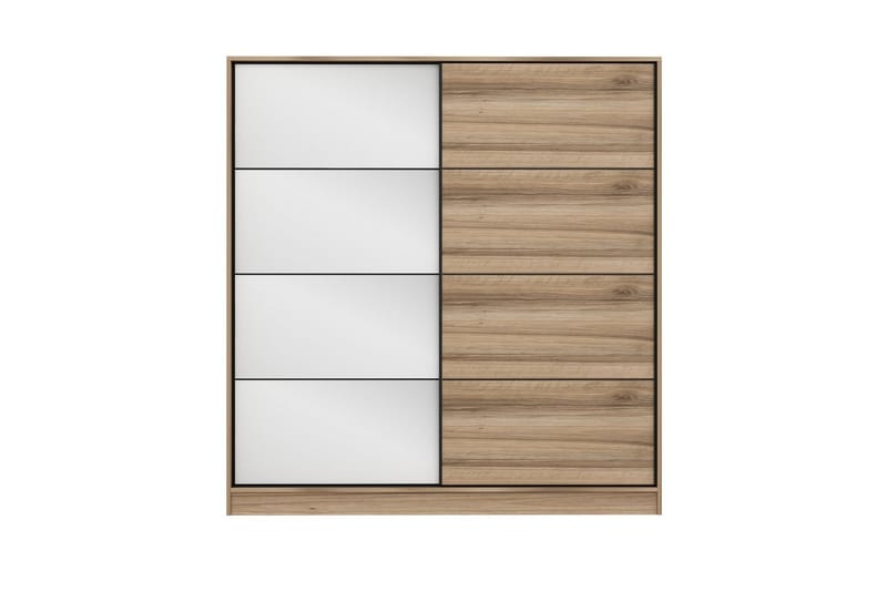 Fruitland Garderobe 220 cm - Hvit / Brun / Eik - Oppbevaring - Klesoppbevaring - Garderober & garderobesystem