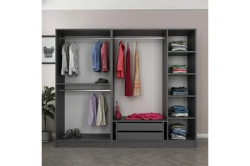 Fruitland Garderobe 225 cm - Antrasitt - Oppbevaring - Klesoppbevaring - Garderober & garderobesystem