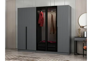 Fruitland Garderobe 225 cm - Antrasitt - Oppbevaring - Klesoppbevaring - Garderober & garderobesystem