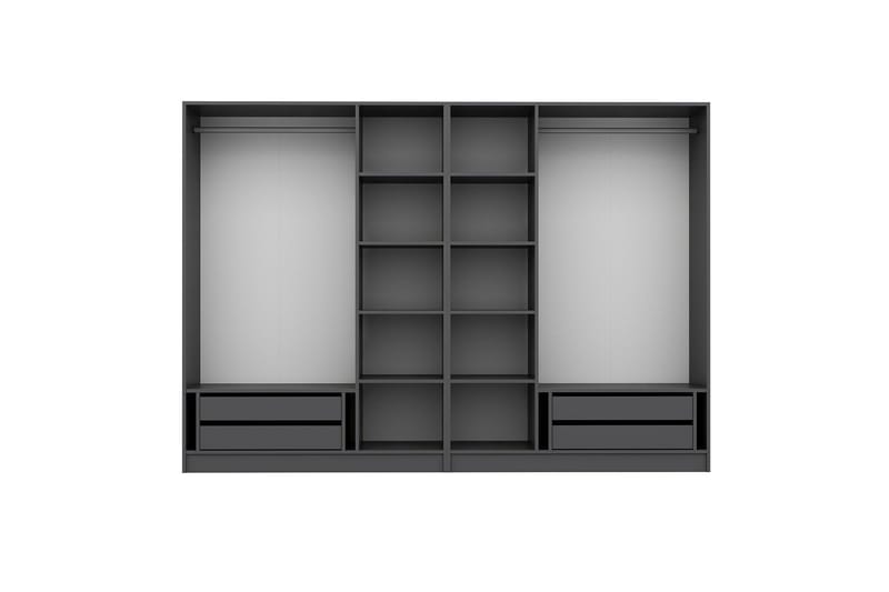 Fruitland Garderobe 225 cm - Antrasitt - Oppbevaring - Klesoppbevaring - Garderober & garderobesystem