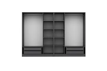Fruitland Garderobe 225 cm - Antrasitt - Oppbevaring - Klesoppbevaring - Garderober & garderobesystem
