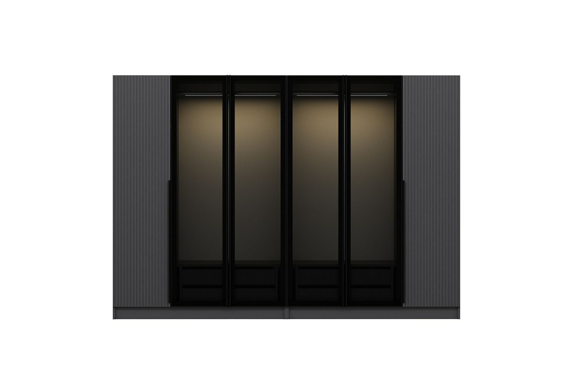 Fruitland Garderobe 225 cm - Antrasitt - Oppbevaring - Klesoppbevaring - Garderober & garderobesystem