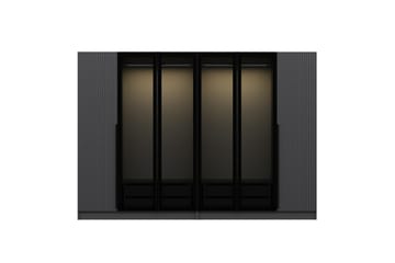 Fruitland Garderobe 225 cm - Antrasitt - Oppbevaring - Klesoppbevaring - Garderober & garderobesystem