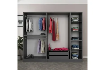 Fruitland Garderobe 225 cm - Antrasitt - Oppbevaring - Klesoppbevaring - Garderober & garderobesystem