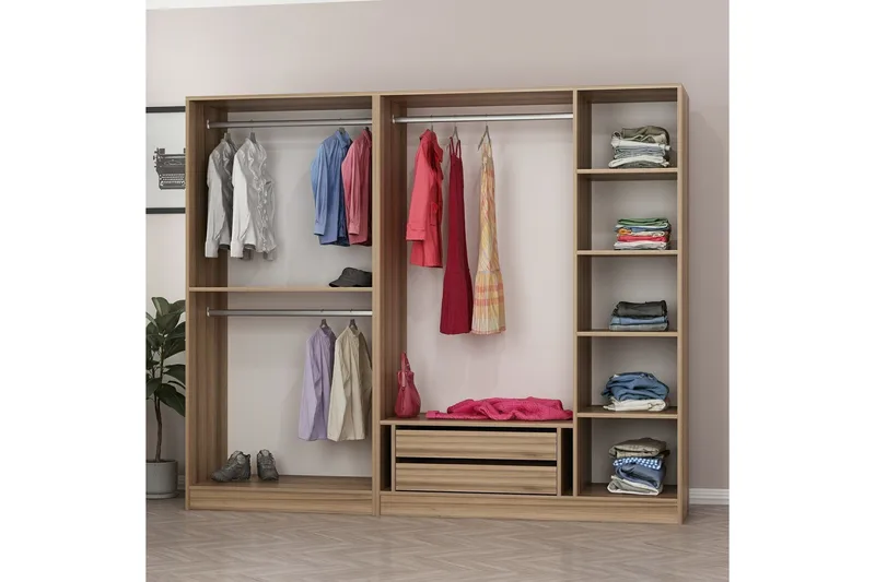 Fruitland Garderobe 225 cm - Brun - Oppbevaring - Klesoppbevaring - Garderober & garderobesystem