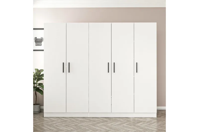 Fruitland Garderobe 225 cm, Hvit