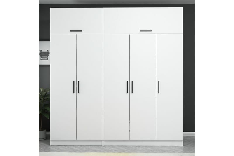 Fruitland Garderobe 225 cm - Hvit - Garderober & garderobesystem - Garderobeskap & klesskap