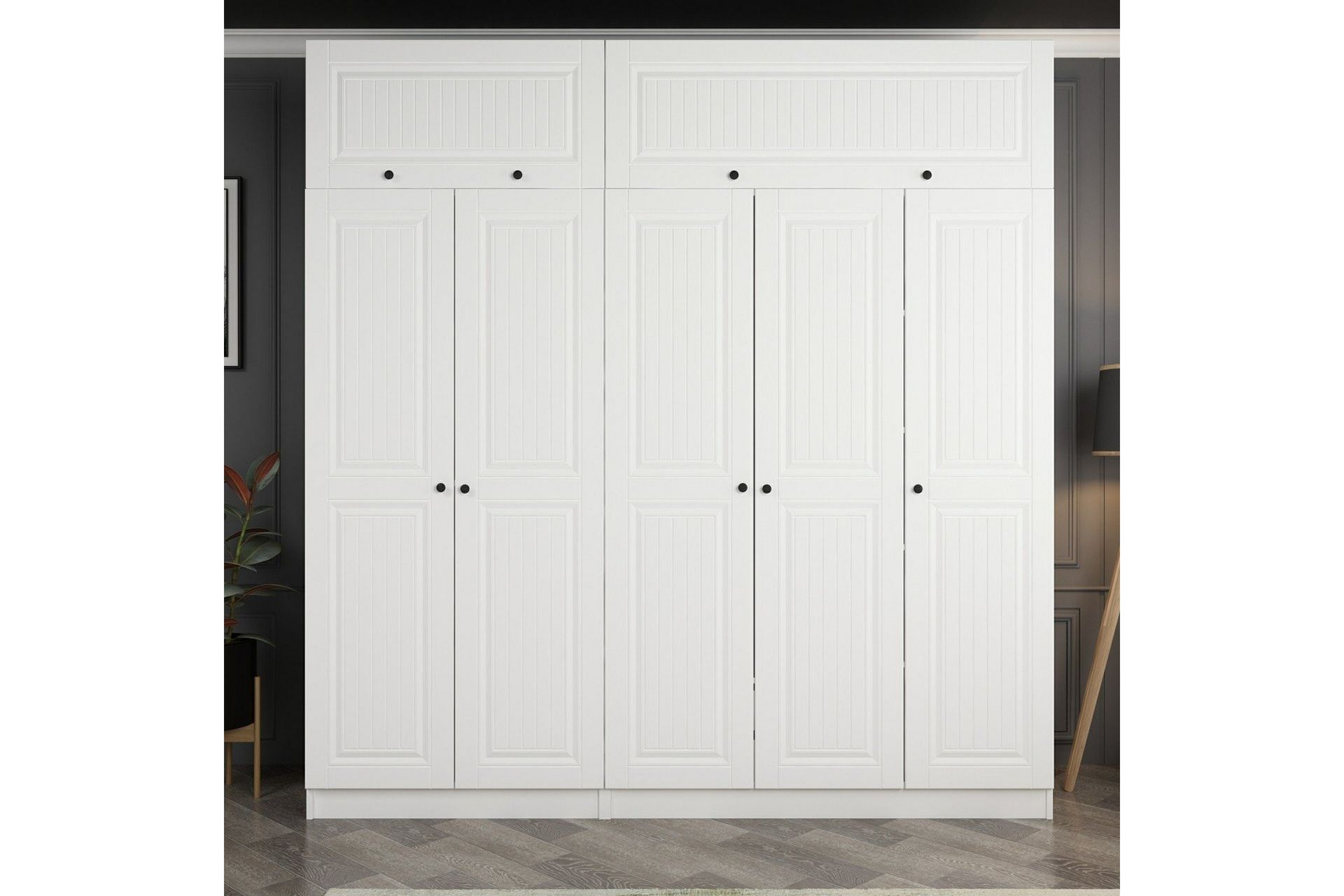 Fruitland Garderobe 225 cm - Hvit - Oppbevaring - Klesoppbevaring - Garderober & garderobesystem