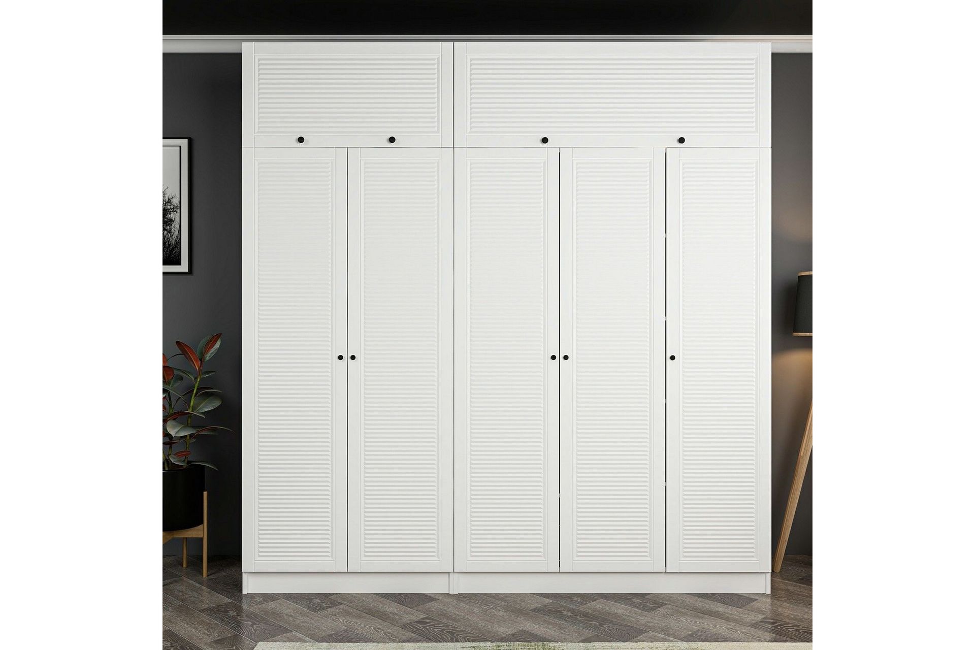 Fruitland Garderobe 225 cm - Hvit - Oppbevaring - Klesoppbevaring - Garderober & garderobesystem