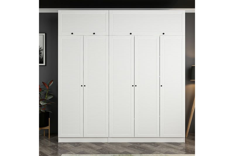 Fruitland Garderobe 225 cm - Hvit - Oppbevaring - Klesoppbevaring - Garderober & garderobesystem