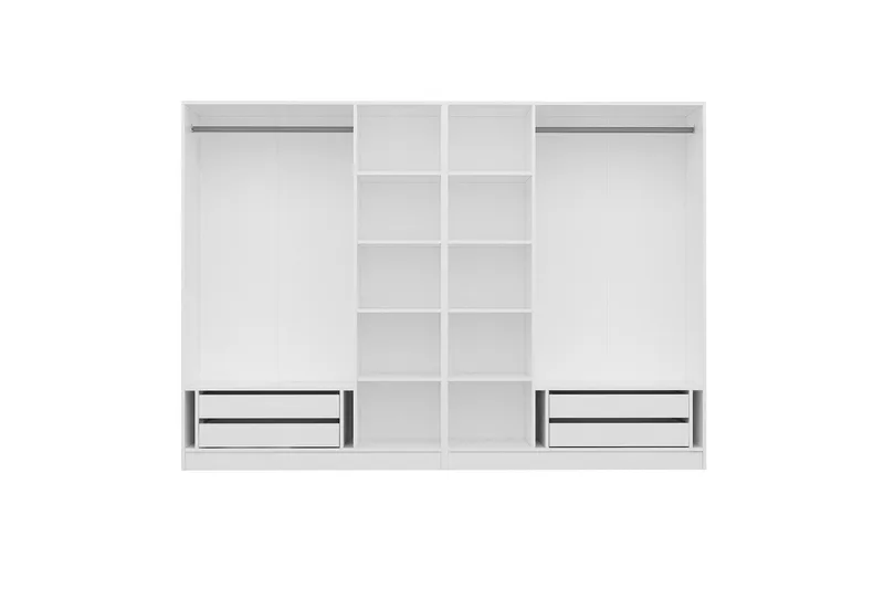 Fruitland Garderobe 225 cm - Hvit - Oppbevaring - Klesoppbevaring - Garderober & garderobesystem