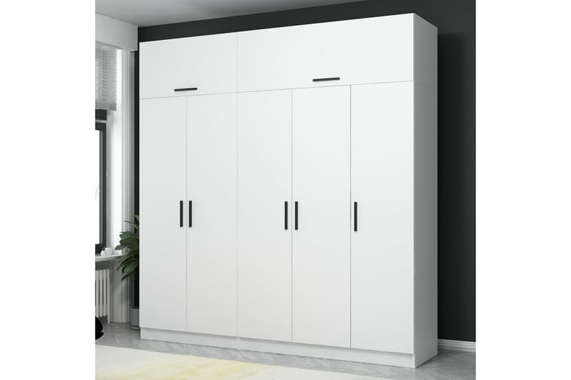 Fruitland Garderobe 225 cm - Hvit - Oppbevaring - Klesoppbevaring - Garderober & garderobesystem