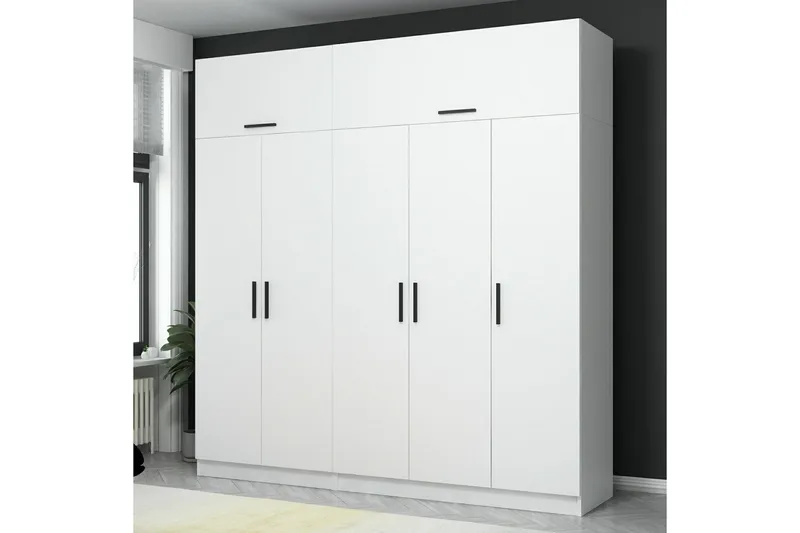 Fruitland Garderobe 225 cm - Hvit - Oppbevaring - Klesoppbevaring - Garderober & garderobesystem