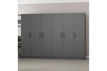 Fruitland Garderobe 270 cm - Antrasitt - Oppbevaring - Klesoppbevaring - Garderober & garderobesystem