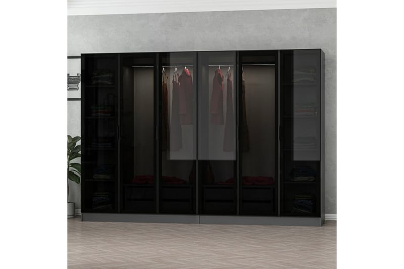 Fruitland Garderobe 270 cm - Antrasitt - Oppbevaring - Klesoppbevaring - Garderober & garderobesystem