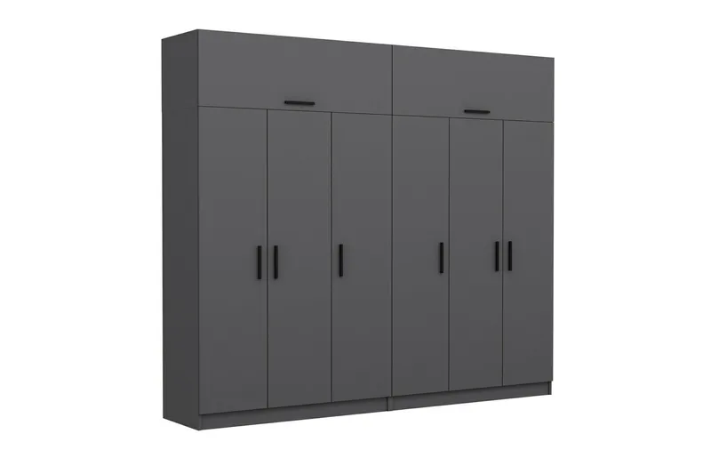 Fruitland Garderobe 270 cm - Antrasitt - Oppbevaring - Klesoppbevaring - Garderober & garderobesystem