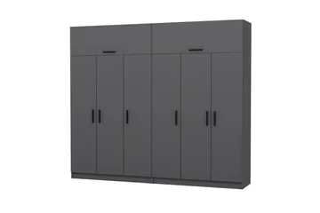 Fruitland Garderobe 270 cm - Antrasitt - Oppbevaring - Klesoppbevaring - Garderober & garderobesystem