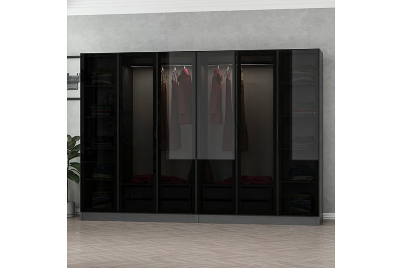 Fruitland Garderobe 270 cm - Antrasitt - Oppbevaring - Klesoppbevaring - Garderober & garderobesystem