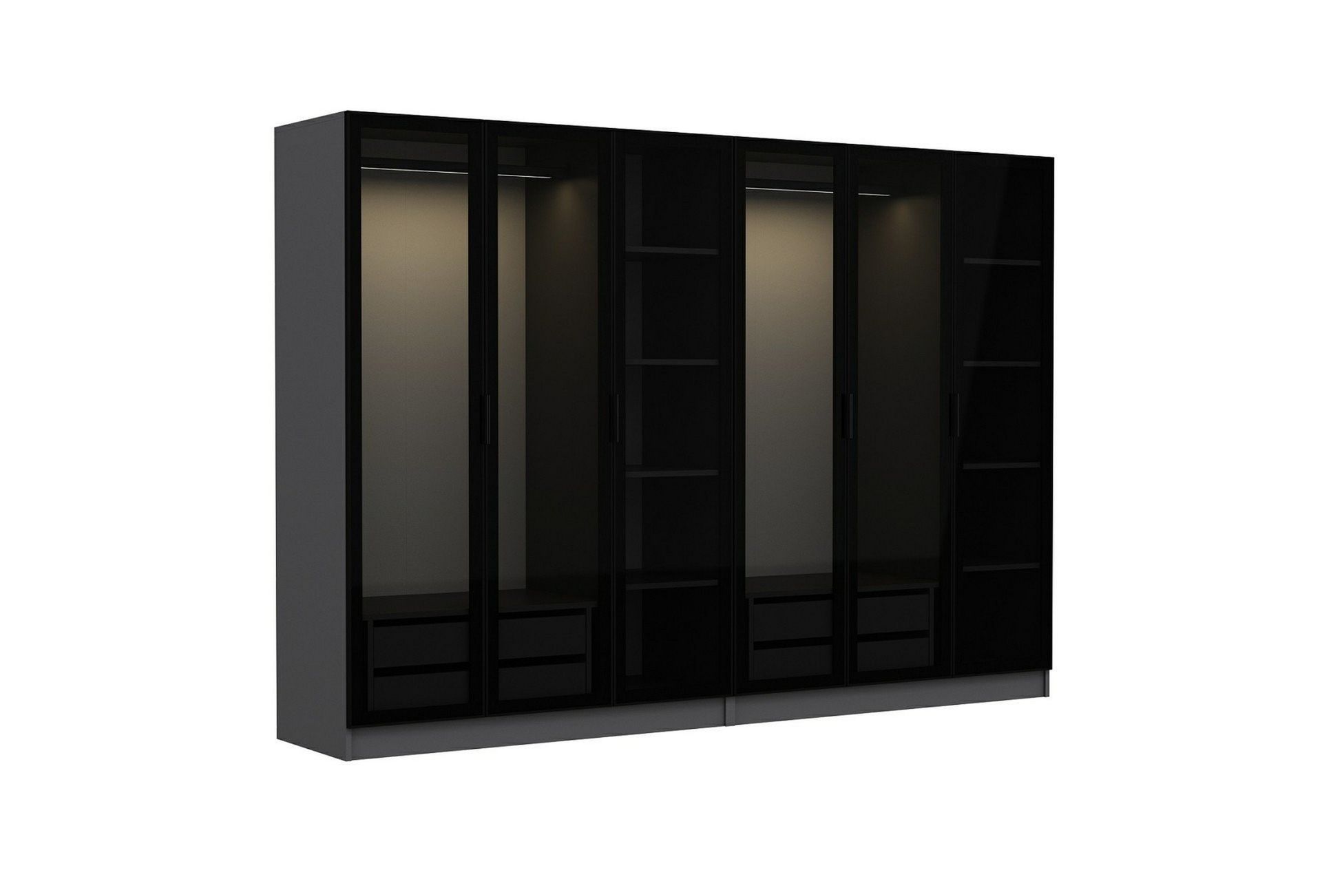 Fruitland Garderobe 270 cm - Antrasitt - Oppbevaring - Klesoppbevaring - Garderober & garderobesystem