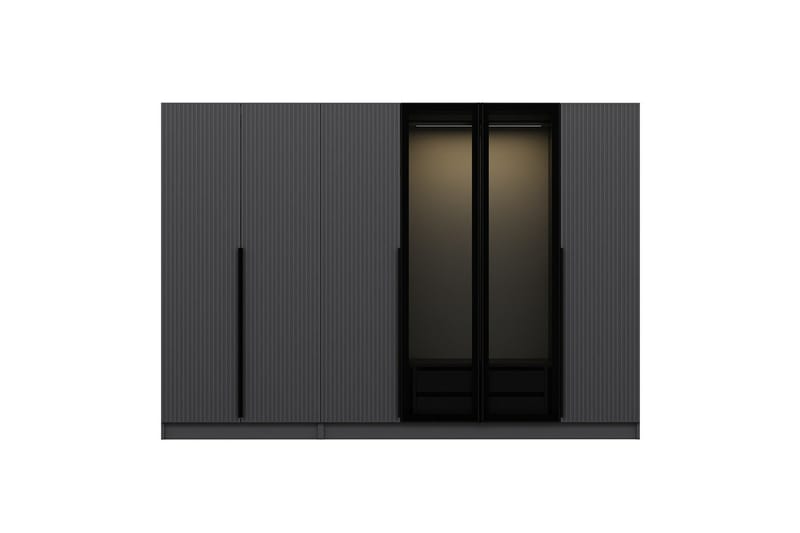 Fruitland Garderobe 270 cm - Antrasitt - Oppbevaring - Klesoppbevaring - Garderober & garderobesystem