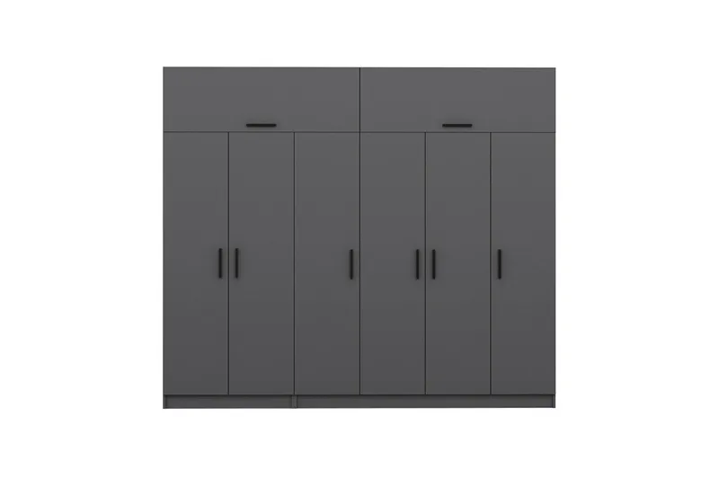 Fruitland Garderobe 270 cm - Antrasitt - Oppbevaring - Klesoppbevaring - Garderober & garderobesystem