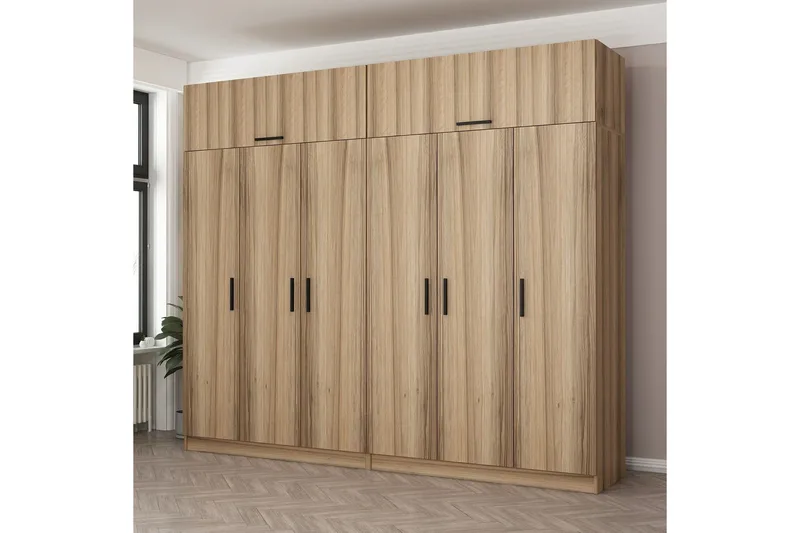 Fruitland Garderobe 270 cm - Brun - Oppbevaring - Klesoppbevaring - Garderober & garderobesystem