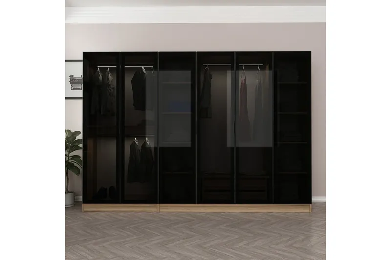 Fruitland Garderobe 270 cm - Brun - Oppbevaring - Klesoppbevaring - Garderober & garderobesystem