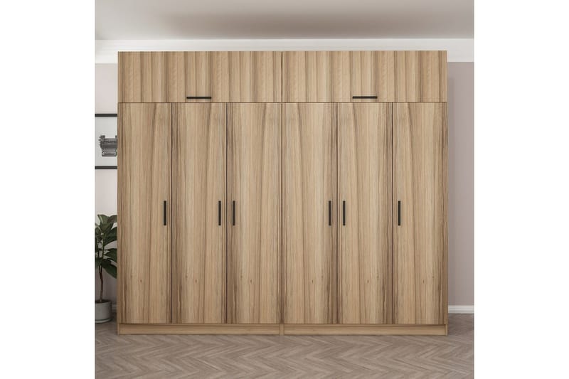 Fruitland Garderobe 270 cm - Brun - Oppbevaring - Klesoppbevaring - Garderober & garderobesystem