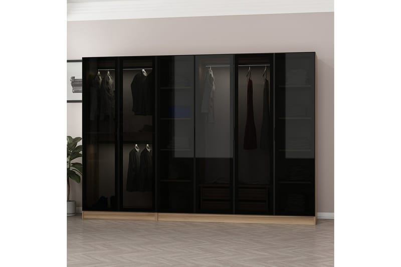 Fruitland Garderobe 270 cm - Brun - Oppbevaring - Klesoppbevaring - Garderober & garderobesystem