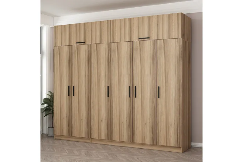 Fruitland Garderobe 270 cm - Brun - Oppbevaring - Klesoppbevaring - Garderober & garderobesystem