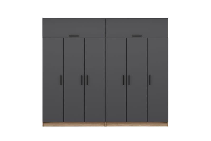 Fruitland Garderobe 270 cm - Grå/Brun - Oppbevaring - Klesoppbevaring - Garderober & garderobesystem