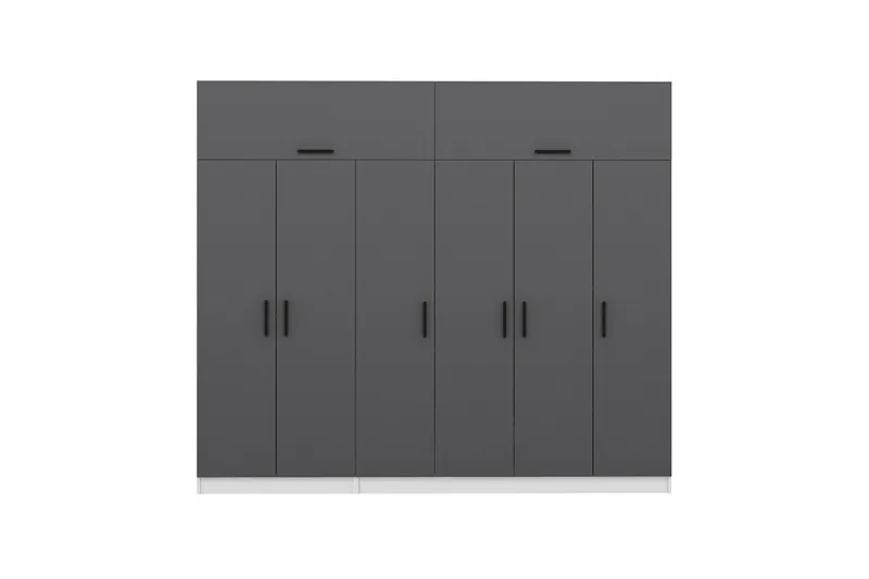 Fruitland Garderobe 270 cm - Grå/Hvit - Oppbevaring - Klesoppbevaring - Garderober & garderobesystem