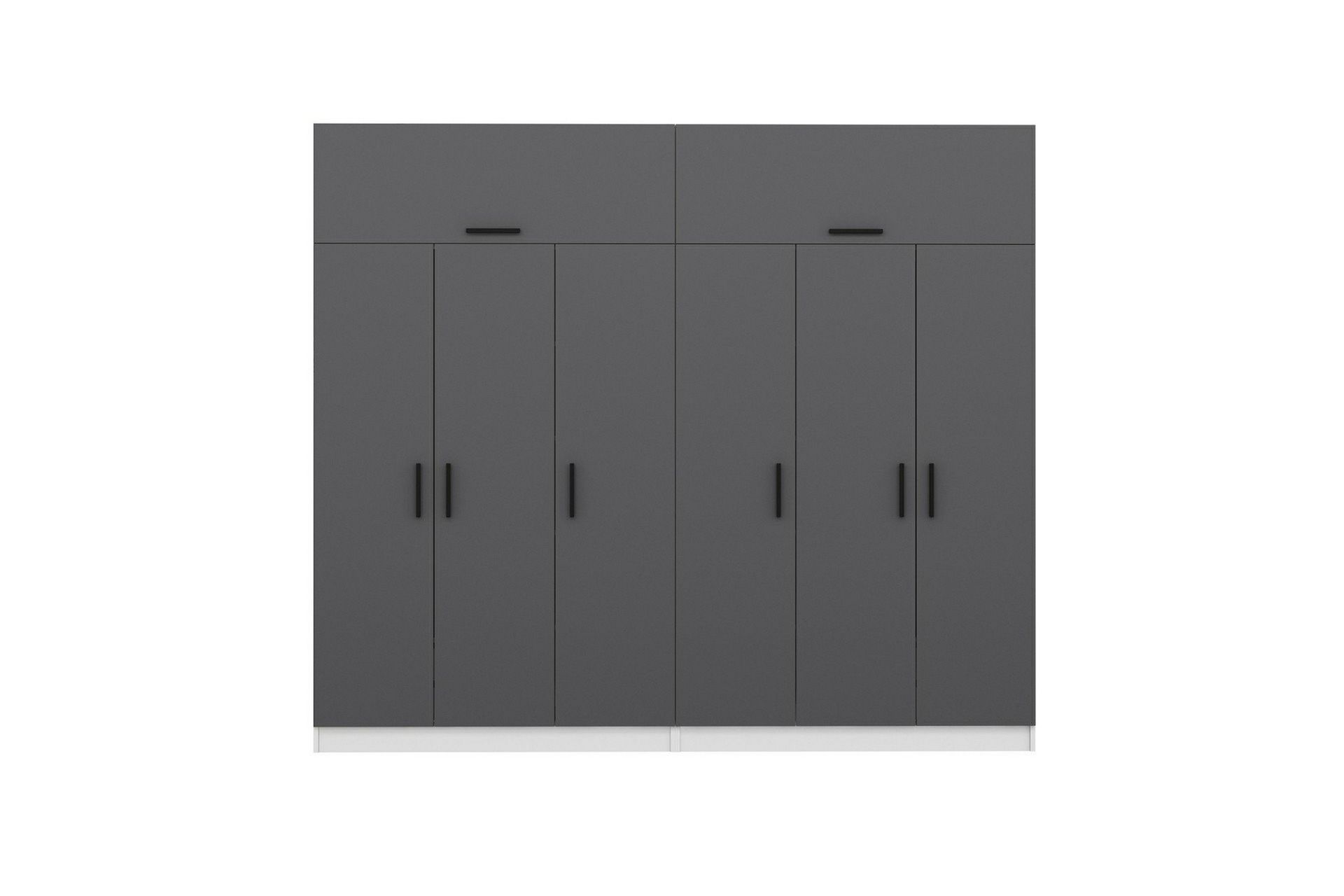 Fruitland Garderobe 270 cm - Grå/Hvit - Oppbevaring - Klesoppbevaring - Garderober & garderobesystem