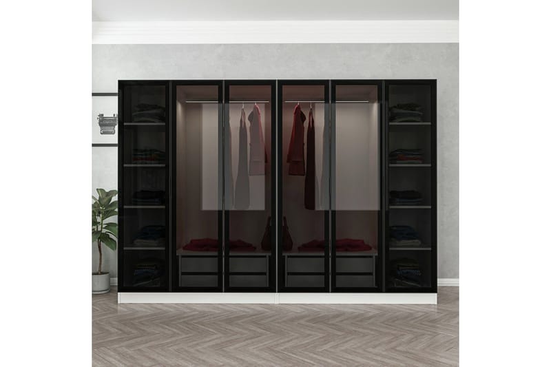 Fruitland Garderobe 270 cm - Hvit - Oppbevaring - Klesoppbevaring - Garderober & garderobesystem