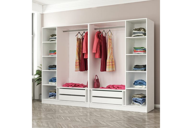 Fruitland Garderobe 270 cm - Hvit - Garderober & garderobesystem - Garderobeskap & klesskap