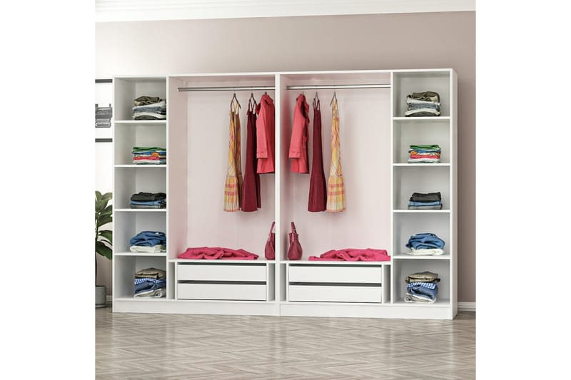 Fruitland Garderobe 270 cm - Hvit - Garderober & garderobesystem - Garderobeskap & klesskap