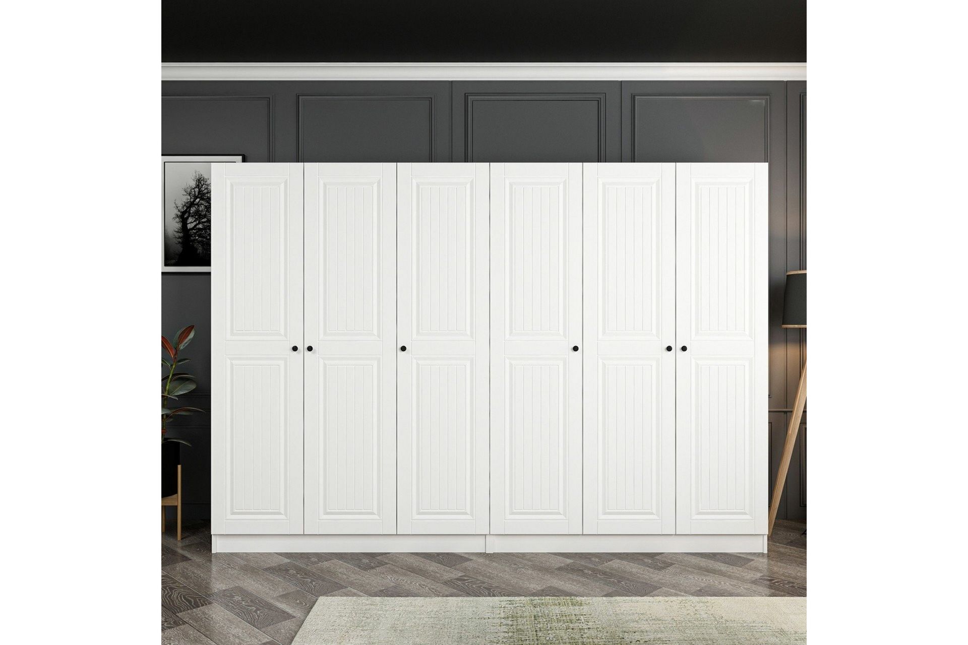 Fruitland Garderobe 270 cm - Hvit - Oppbevaring - Klesoppbevaring - Garderober & garderobesystem
