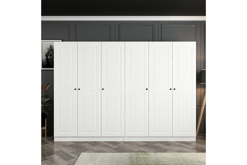 Fruitland Garderobe 270 cm - Hvit - Oppbevaring - Klesoppbevaring - Garderober & garderobesystem